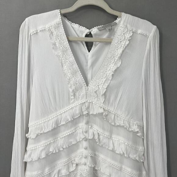 $329 AllSaints Mini Dress Womens 10 Vintage Romance Boho Chic Cottagecore Fairy - Picture 6 of 16